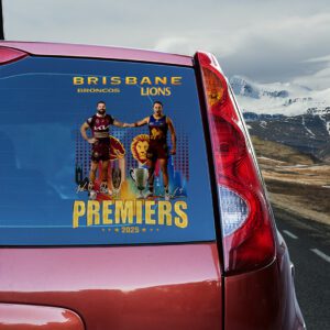 Brisbane Broncos x Brisbane Lions 2025 3D Car Sticker CTK1046