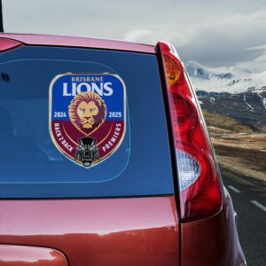 Alternative view of Brisbane Lions Back 2 Back 2025 3D Car Sticker CTK1064