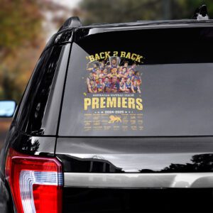 Alternative view of Brisbane Lions Premiers 2025 3D Car Sticker CTK1040