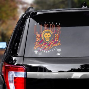 Alternative view of Brisbane Lions Premiers 2025 3D Car Sticker CTK1061