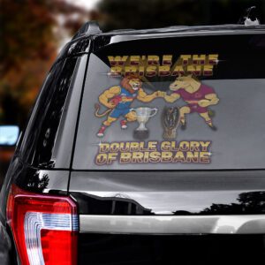 Alternative view of Brisbane Lions x Brisbane Broncos 3D Car Sticker CTK1045