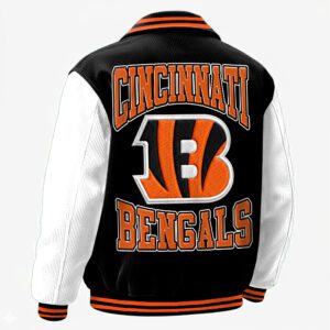 Alternative view of Cincinnati Bengals Classic Varsity Bomber Jacket CBB3649