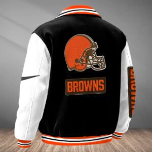 Alternative view of Cleveland Browns Classic Varsity Bomber Jacket CBB3683