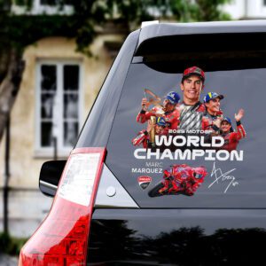 Ducati Lenovo Team x Marc Marquez 2025 World Champion 3D Car Sticker CTK1041