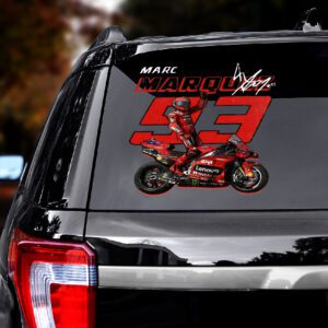 Alternative view of Ducati Lenovo Team x Marc Marquez 3D Car Sticker CTK1033