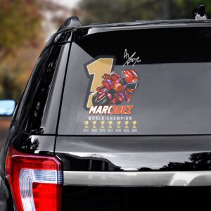 Alternative view of Ducati Lenovo Team x Marc Marquez 3D Car Sticker CTK1058