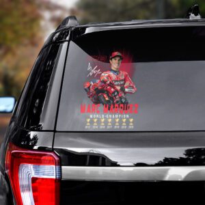 Alternative view of Ducati Lenovo Team x Marc Marquez 3D Car Sticker CTK1083