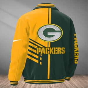 Alternative view of Green Bay Packers Classic Varsity Bomber Jacket CBB3578