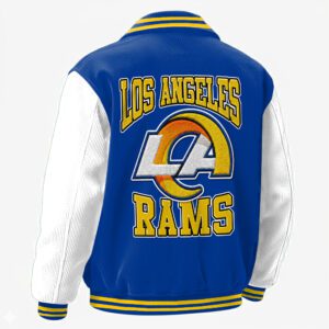 Alternative view of Los Angeles Rams Classic Varsity Bomber Jacket CBB3635