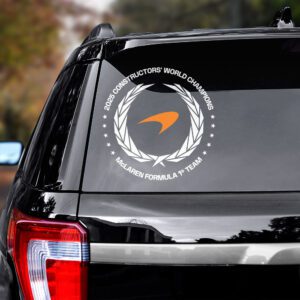 Alternative view of McLaren Formula 1 Team 2025 Constructors' 10 Times 3D Car Sticker CTK1035