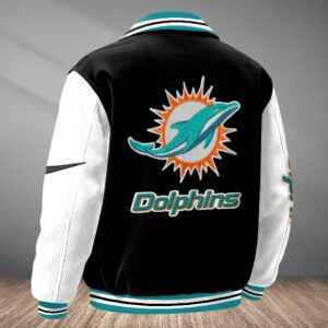 Alternative view of Miami Dolphins Classic Varsity Bomber Jacket CBB3668
