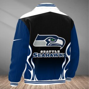 Alternative view of Seattle Seahawks Classic Varsity Bomber Jacket CBB3592