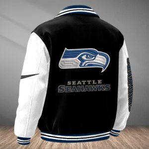 Alternative view of Seattle Seahawks Classic Varsity Bomber Jacket CBB3659