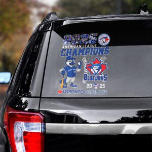 Alternative view of Toronto Blue Jays 2025 American League Champions 3D Car Sticker CTK1044