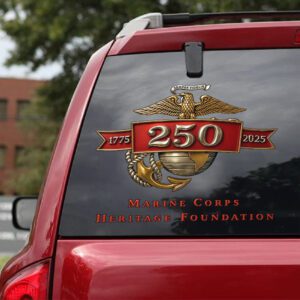 Alternative view of US Marine Corps 250th Anniversary 2025 Car Sticker CTK1080