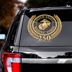 Alternative view of US Marine Corps 250th Anniversary 2025 Car Sticker CTK1132