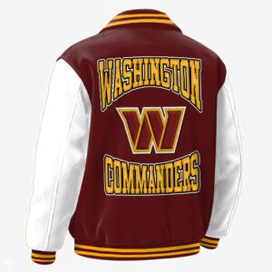 Alternative view of Washington Commanders Classic Varsity Bomber Jacket CBB3623