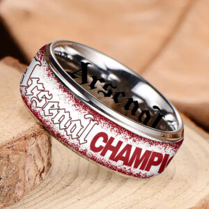Alternative view of Arsenal FC Premier League Champions 25/26 Custom Alloy Ring CHAMP20274
