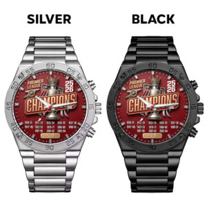 Alternative view of Arsenal FC Premier League Champions 25/26 Gentleman Stainless Steel Watch CHAMP20287