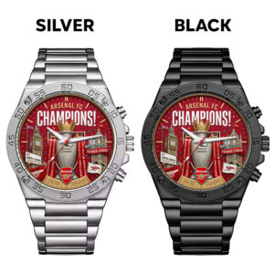 Alternative view of Arsenal FC Premier League Champions 25/26 Gentleman Stainless Steel Watch CHAMP20288