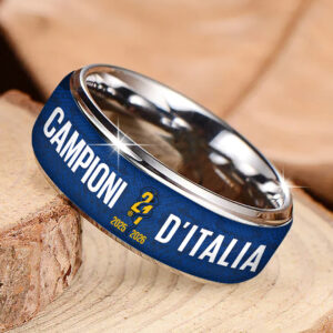 Alternative view of Inter Milan Campioni D'Italia 25/26 Custom Alloy Ring CHMP1014