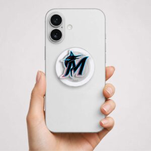 Alternative view of Miami Marlins Logo Phone Grip Magsafe Phone Grip Magnetic Phone Holder Phone Kindle Popgrip