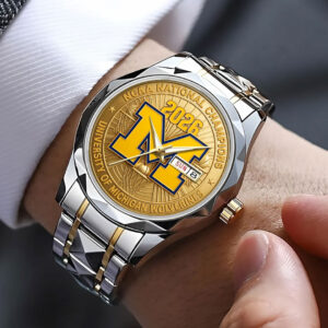Alternative view of Michigan Wolverines 2026 Men's Basketball National Champions Alloy Luxury Quartz Watch CHMP1034