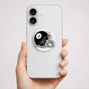 Alternative view of Pittsburgh Steelers Helmet Phone Grip Magsafe Phone Grip Magnetic Phone Holder Phone Kindle Popgrip