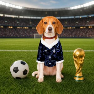 Alternative view of Argentina Away Pet Baseball Jersey World Cup 2026 Jersey For Pet