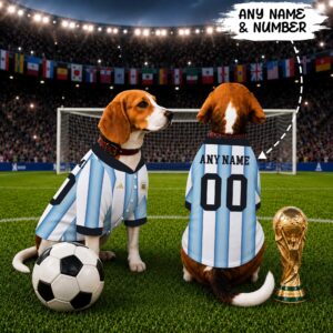 Argentina Home Pet Baseball Jersey World Cup 2026 Jersey For Pet