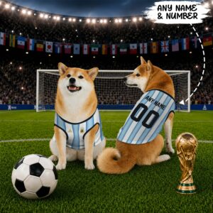 Argentina Home Pet Basketball Style Jersey World Cup Jersey For Pet 2026
