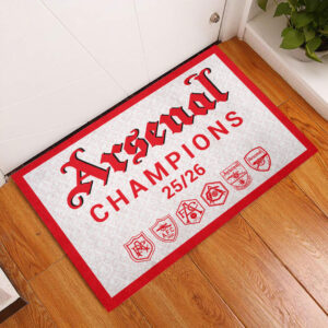 Alternative view of Arsenal FC Premier League Champions 25/26 Custom Doormat CHAMP202655