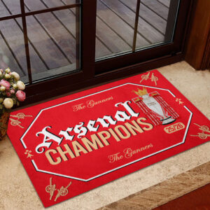 Arsenal FC Premier League Champions 25/26 Custom Doormat CHAMP202656