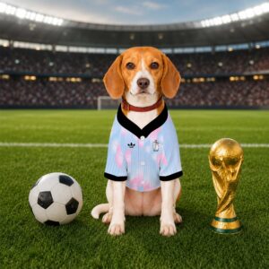 Alternative view of Belgium Away Pet Baseball Jersey World Cup 2026 Jersey For Pet