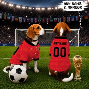 Belgium Home Pet Baseball Jersey World Cup 2026 Jersey For Pet