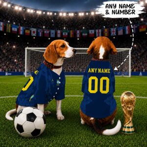 Brazil Away Pet Baseball Jersey World Cup 2026 Jersey For Pet