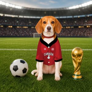 Alternative view of Canada Home Pet Baseball Jersey World Cup 2026 Jersey For Pet
