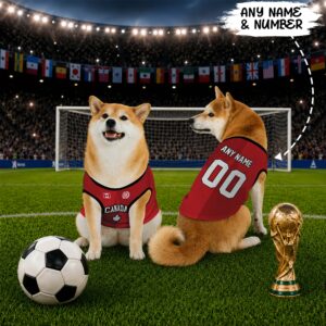 Canada Home Pet Basketball Style Jersey World Cup Jersey For Pet 2026