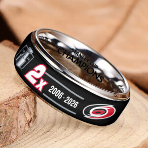 Alternative view of Carolina Hurricanes 2026 Stanley Cup Champions Custom Alloy Ring  CHAMP202630