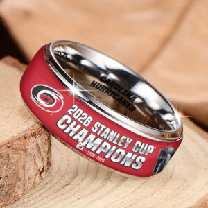 Alternative view of Carolina Hurricanes Stanley Cup Champions 2026 Custom Alloy Ring  CHAMP202631