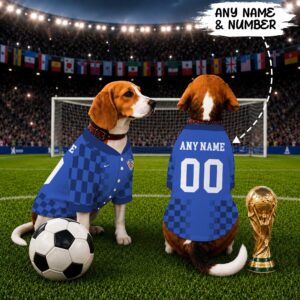Croatia Away Pet Baseball Jersey World Cup 2026 Jersey For Pet