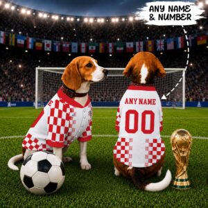 Croatia Home Pet Baseball Jersey World Cup 2026 Jersey For Pet