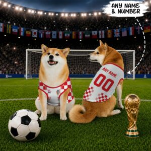 Croatia Home Pet Basketball Style Jersey World Cup Jersey For Pet 2026