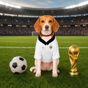 Alternative view of Egypt Away Pet Baseball Jersey World Cup 2026 Jersey For Pet