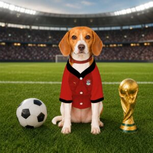 Alternative view of Egypt Home Pet Baseball Jersey World Cup 2026 Jersey For Pet