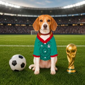 Alternative view of Mexico Home Pet Baseball Jersey World Cup 2026 Jersey For Pet