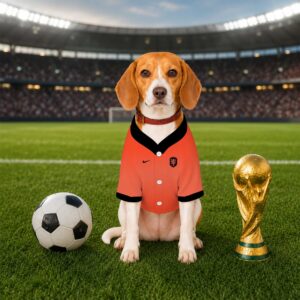 Alternative view of Netherlands Home Pet Baseball Jersey World Cup 2026 Jersey For Pet
