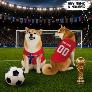 Norway Home Pet Basketball Style Jersey World Cup Jersey For Pet 2026