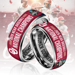 Oklahoma Sooners 2026 NCAA Baseball Men's College World Series Champions Custom Alloy Ring
