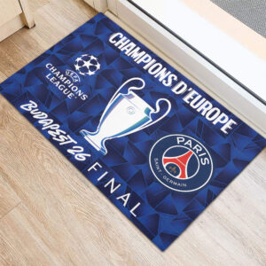 Alternative view of Paris Saint-Germain 25/26 Champions League Champions Custom Doormat CHAMP202654